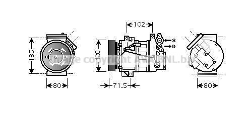 AVA QUALITY COOLING Компрессор, кондиционер RTK393